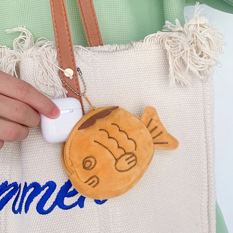 Cute Plush Snapper Fish Coin Purse Wristlet Wallet ATHLEXES