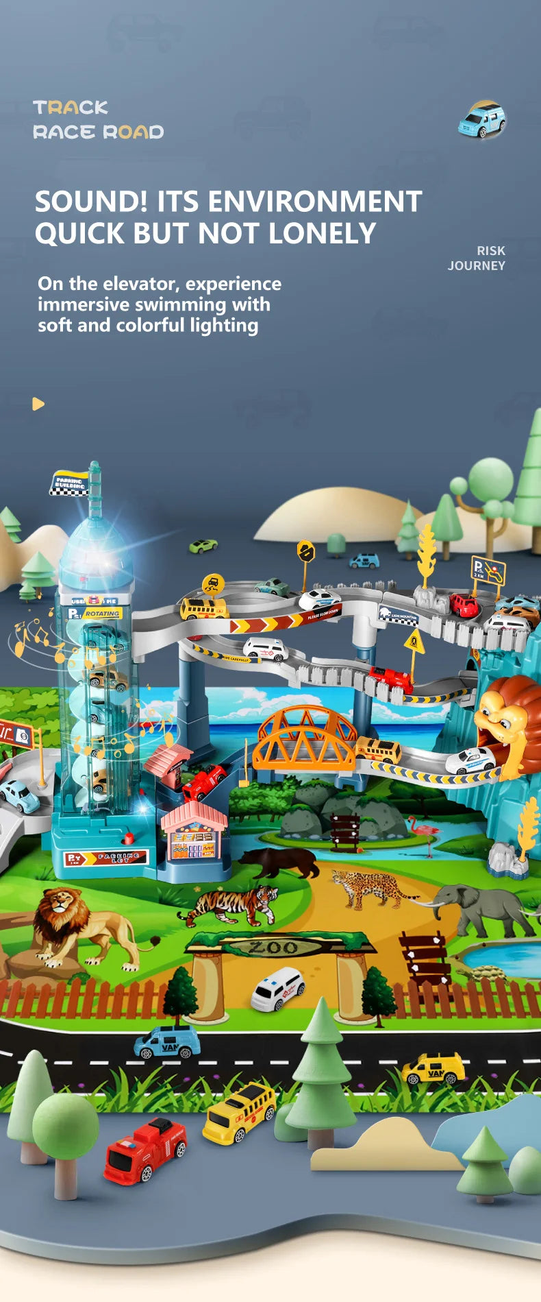 KBDFA Lion Adventure Race Track for Kids ATHLEXES