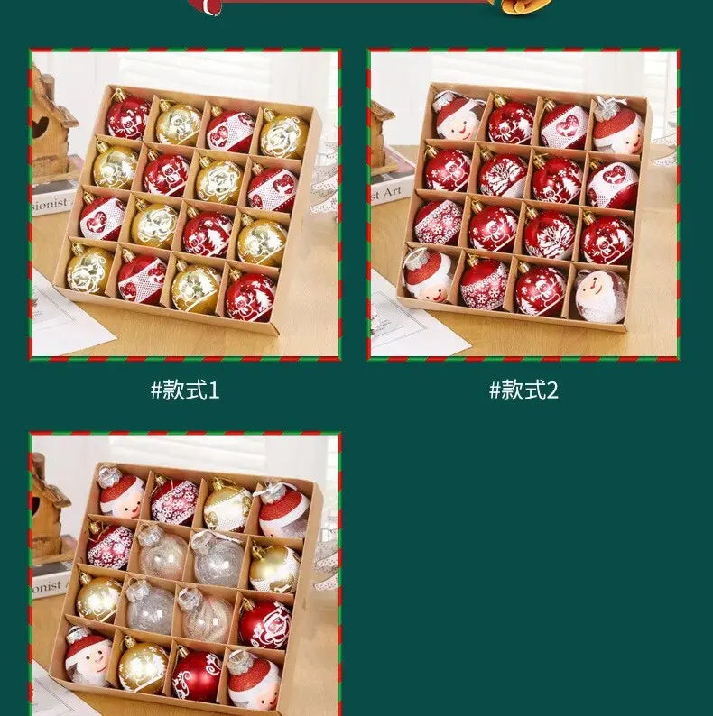 Festive 16pcs Christmas Ball Ornament Set ATHLEXES
