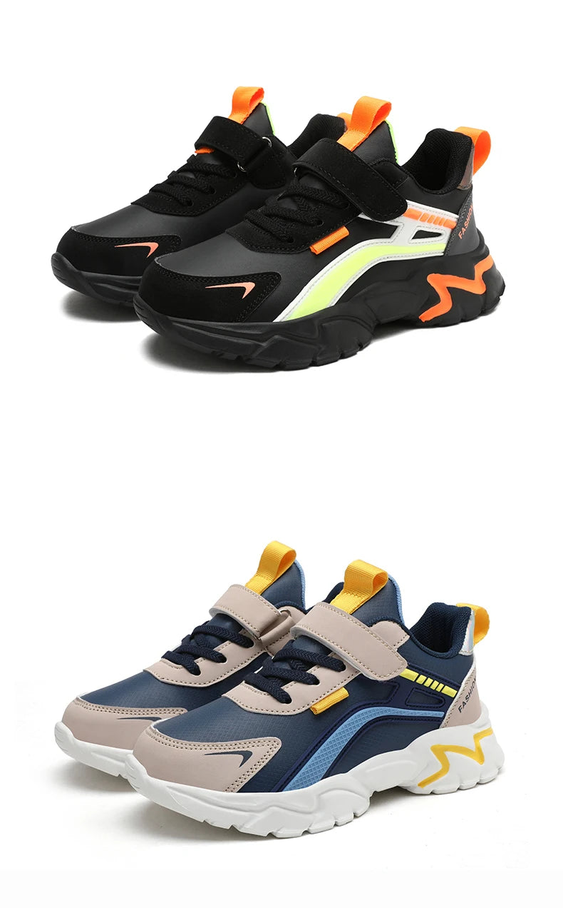 AquaStride Kids Waterproof Leather Sneakers ATHLEXES