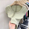 Cotton U-Neck Slimming Summer Tee for Women ATHLEXES