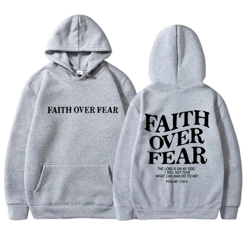 Faith Over Fear Inspirational Graphic Hoodie ATHLEXES