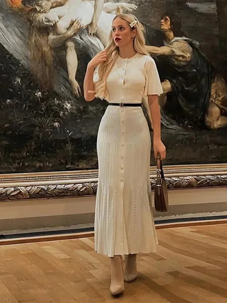 Elegant Summer Knit Dress for Women 2025 ATHLEXES