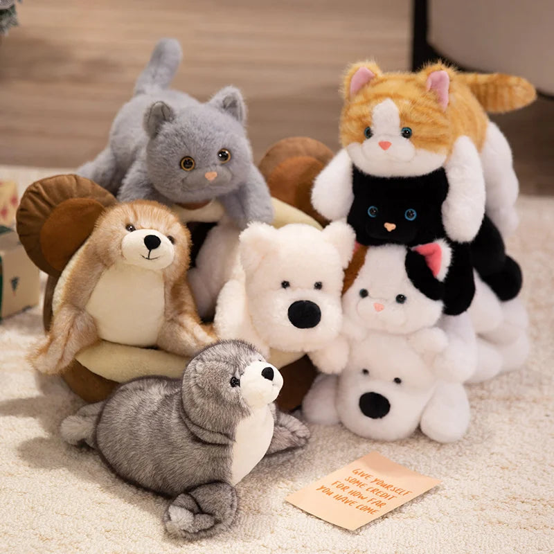 Cozy Friends Plush Cat and Dog Toy Set ATHLEXES