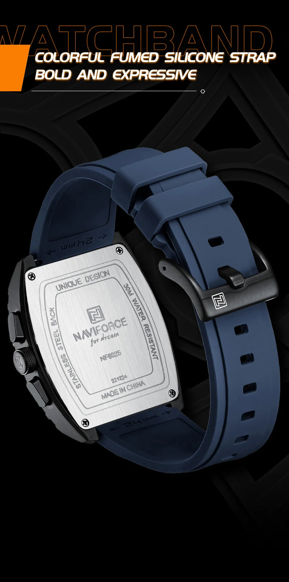 NAVIFORCE NF8025 Waterproof Sport Chronograph Watch ATHLEXES