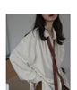 Korean Minimalist Oversized Button-Up Shirt for Women ATHLEXES
