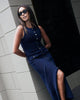 Elegant Knit Ribbed Maxi Dress with Pockets ATHLEXES