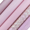 Elegant Pink Litchi Leather Vinyl Fabric Roll 30x132cm ATHLEXES