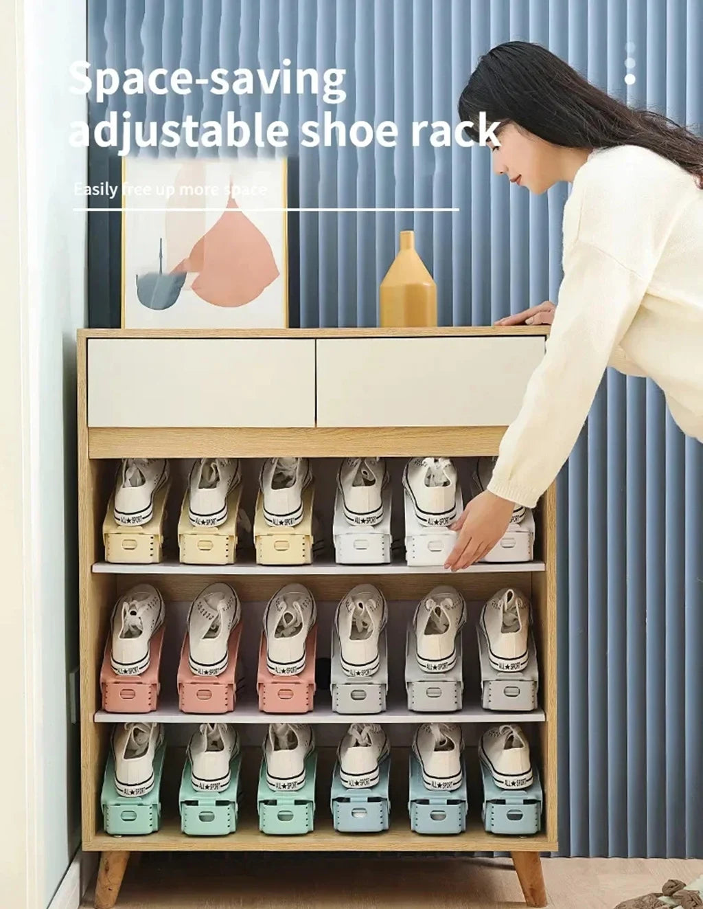 Double-Layer Adjustable Shoe Rack Organizer ATHLEXES