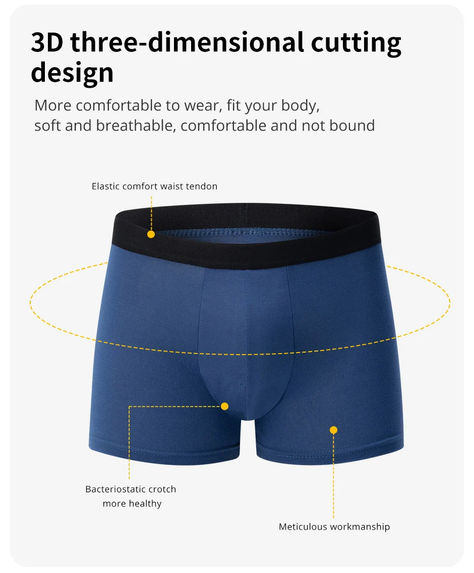 Comfort Fit Solid Color Boxer Trunks 4 Pack ATHLEXES