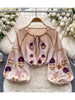 Vintage Elegance Embroidered Autumn Blouse D5541 ATHLEXES