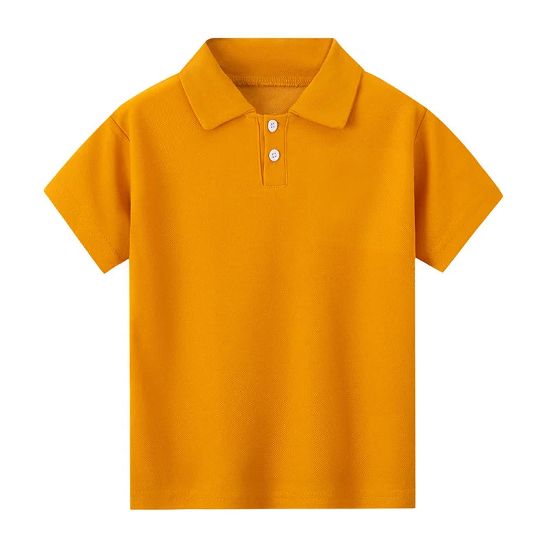 Stylish Kids' Solid Color Polo T-Shirt ATHLEXES