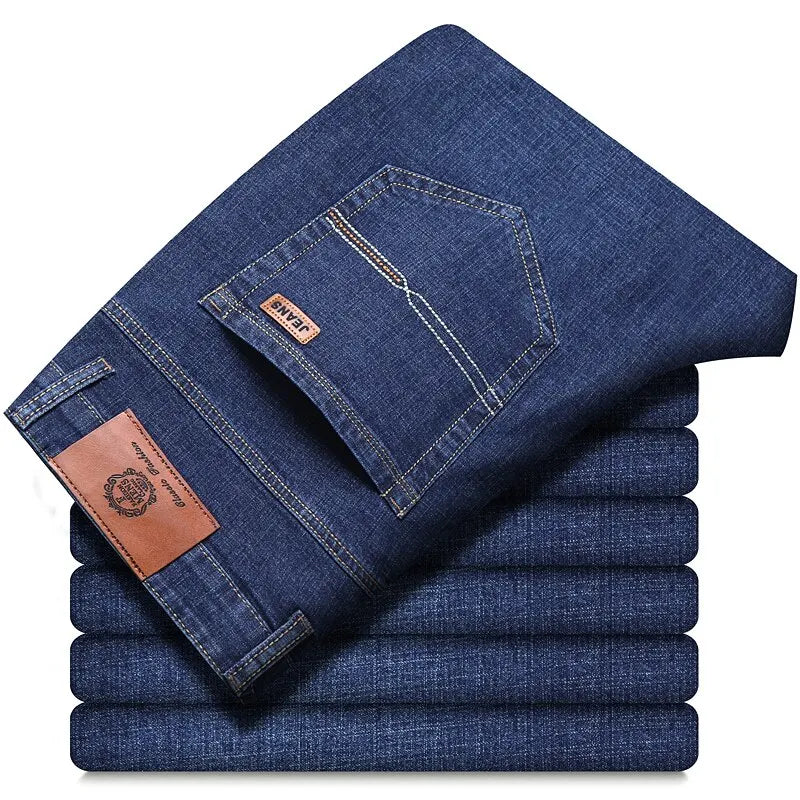 Classic Slim Fit Black Biker Jeans for Men ATHLEXES
