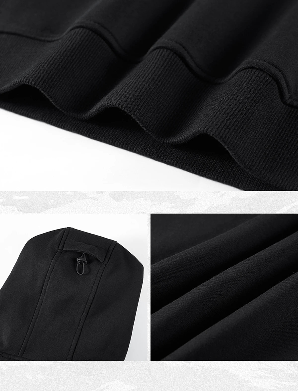 Men's Techwear Cyberpunk Zip Up Hoodie with High Neck Mask ATHLEXES