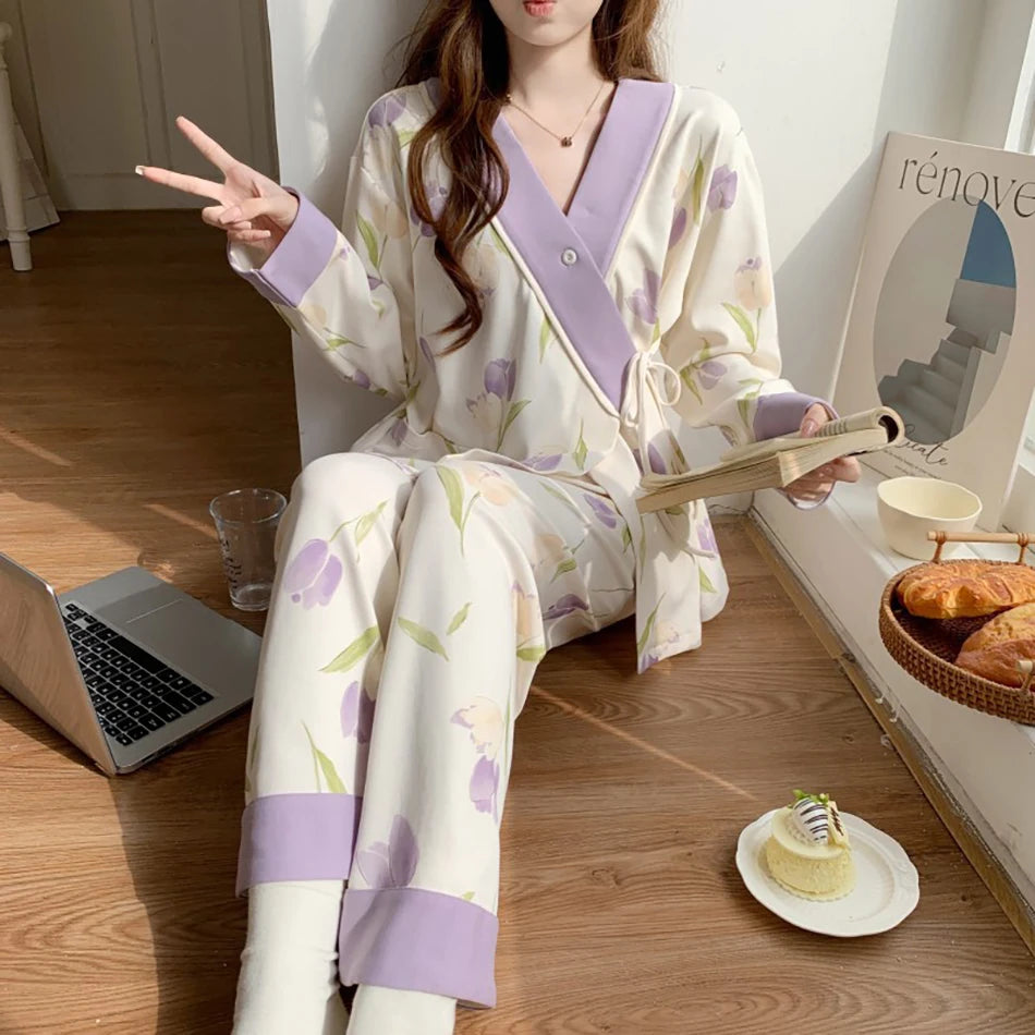 Elegant Maternity Nursing Pajama Set ATHLEXES