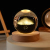 Galactic Saturn Crystal Ball with Wooden Base ATHLEXES
