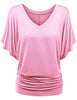 Chic Summer V-Neck Batwing Tee for Women S-5XL ATHLEXES