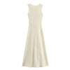 Elegant Knit Ribbed Maxi Dress with Pockets ATHLEXES