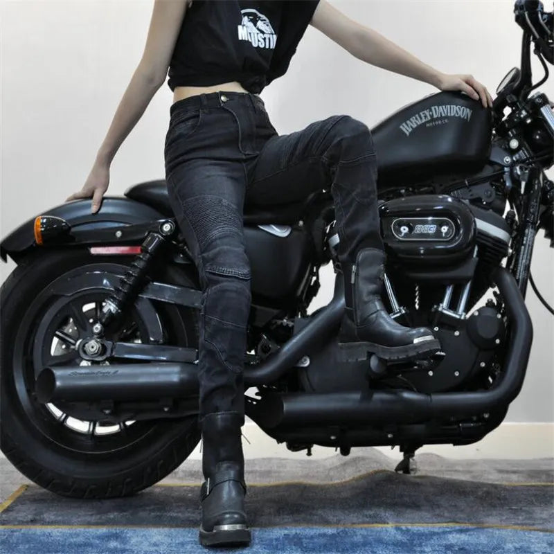 Premium Women's Motorcycle Riding Jeans with Armor ATHLEXES