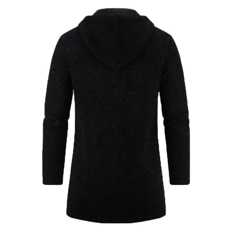 Urban Luxe Zippered Hoodie: Oversized Black Winter Sweatwear ATHLEXES