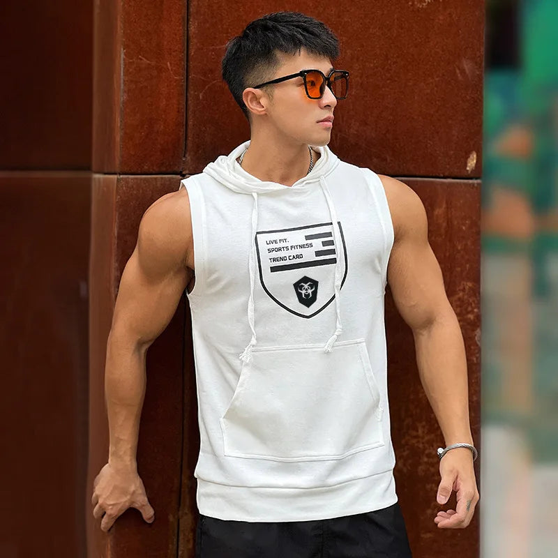 Hooded Cotton Gym Tank Top for Ultimate Fitness ATHLEXES