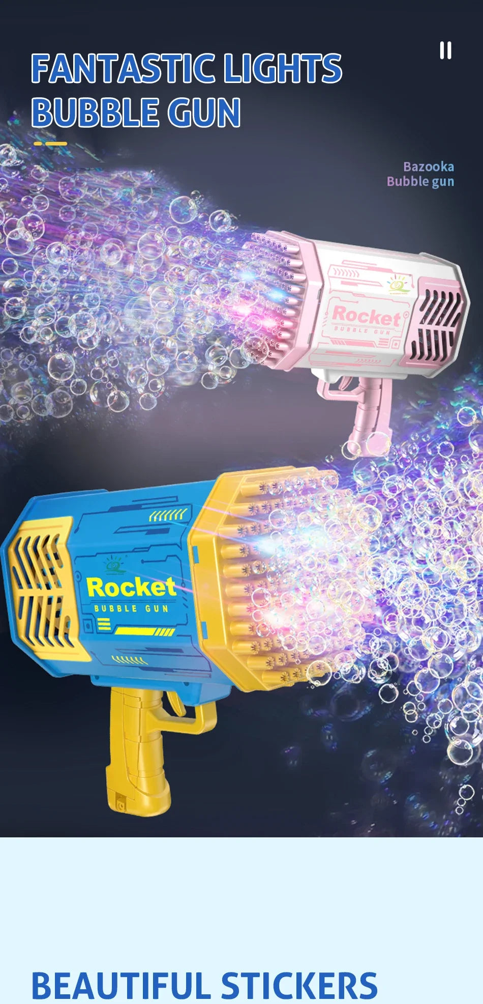 Flashing Bubble Fun Electric Bubble Gun ATHLEXES