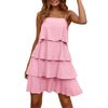 Chic Ruffle Tiered Chiffon Mini Dress for Summer ATHLEXES