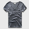 VogueFit Solid Cotton V-Neck Slim Fit T-Shirt for Men ATHLEXES
