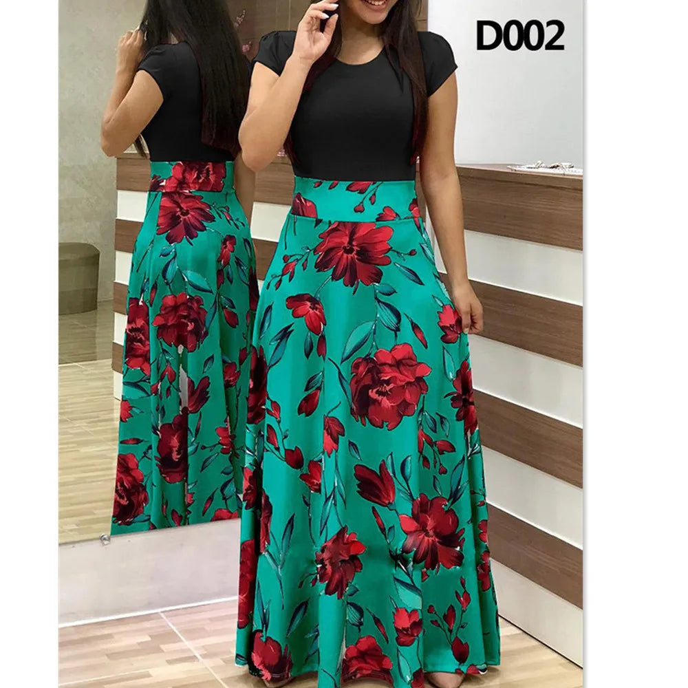 Boho Bliss Floral Maxi Dress for Summer ATHLEXES