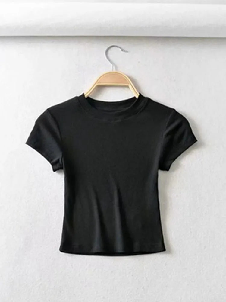 Summer Sexy O-neck Crop Top for Women ATHLEXES