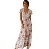 Chic V Neck Summer Slit Maxi Dress for Women ATHLEXES