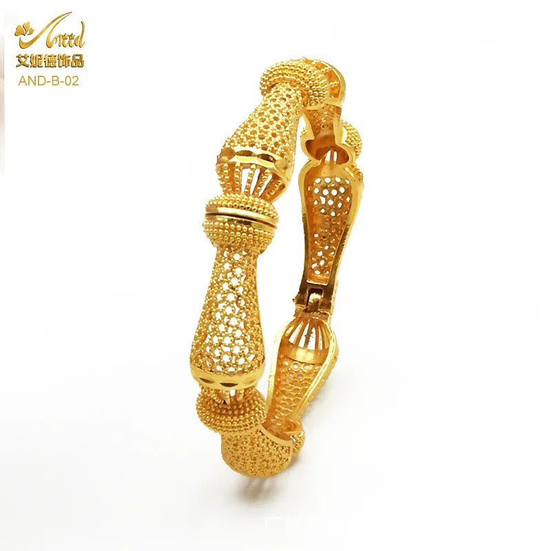 Dubai Bridal Light Luxury Gold Plated Bracelet ATHLEXES