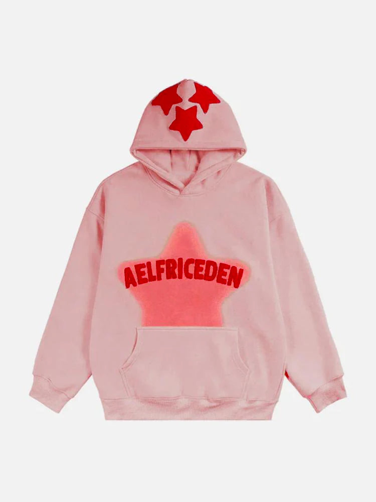 Retro Street Style Graffiti Hoodie for Women ATHLEXES