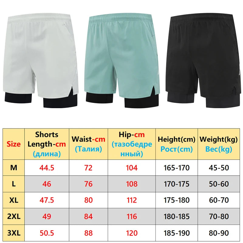 QuickDry 2-in-1 Zippered Gym Shorts for Men ATHLEXES