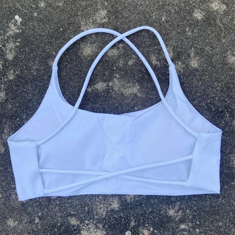 ChicFit Women's Yoga Sports Bra with Cross Back Design ATHLEXES