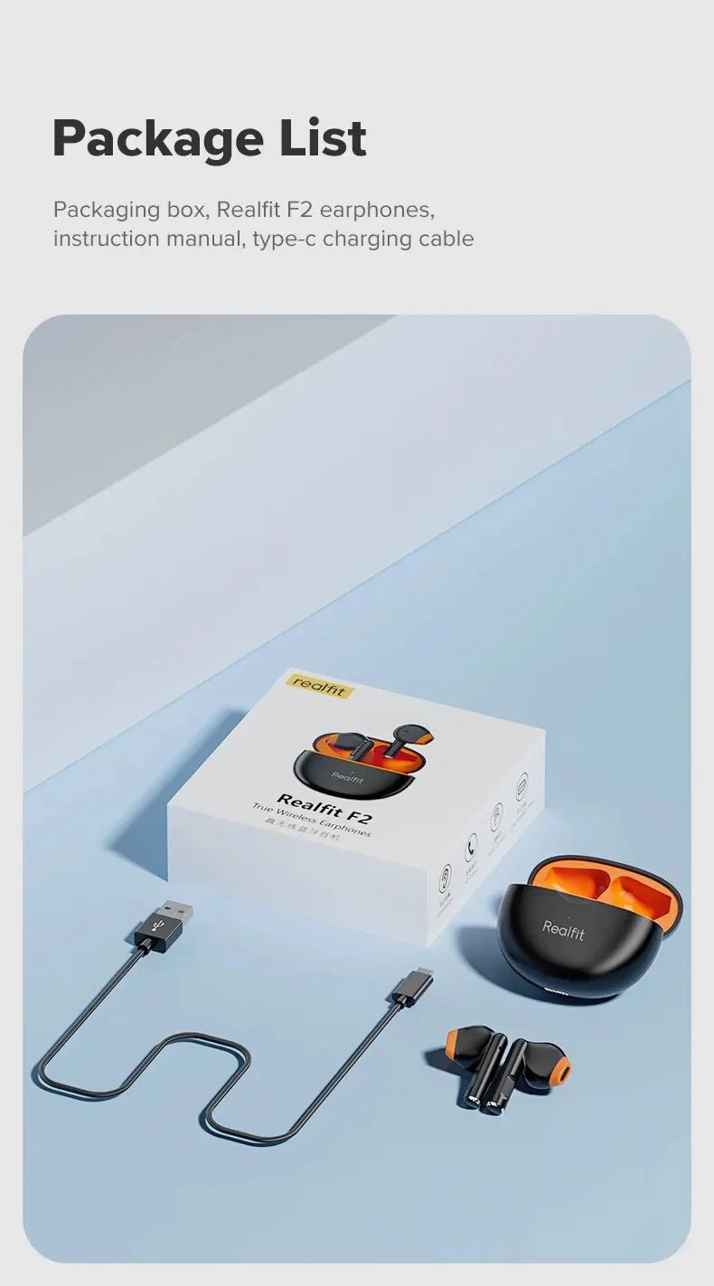 Realfit F2 TWS Bluetooth Earbuds ATHLEXES