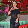 Chic Off-Shoulder Mesh Maxi Dress for Women ATHLEXES