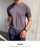 Korean Business Casual Summer Knit T-Shirt for Men ATHLEXES