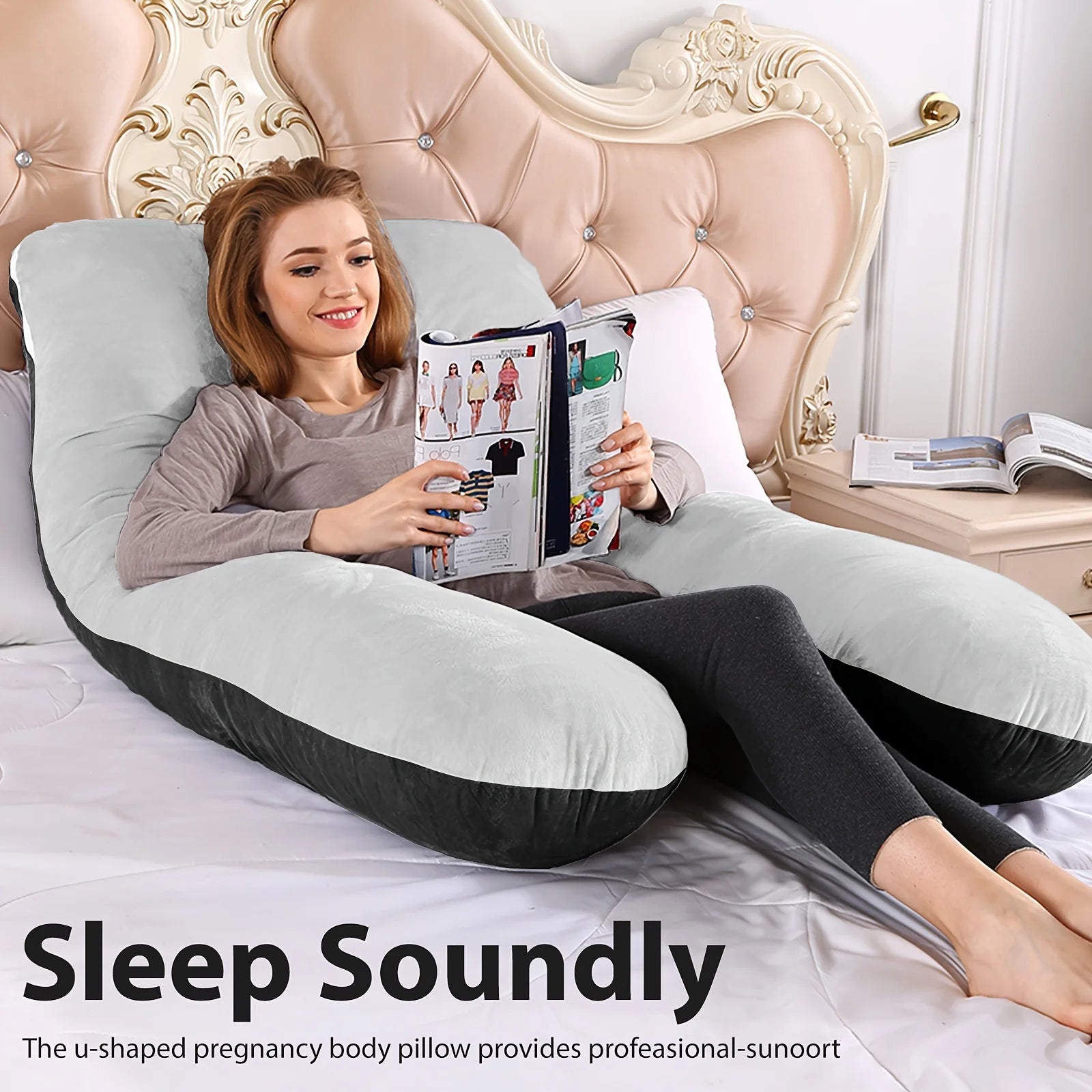 DreamNest Luxury Full-Body Pregnancy Pillow ATHLEXES