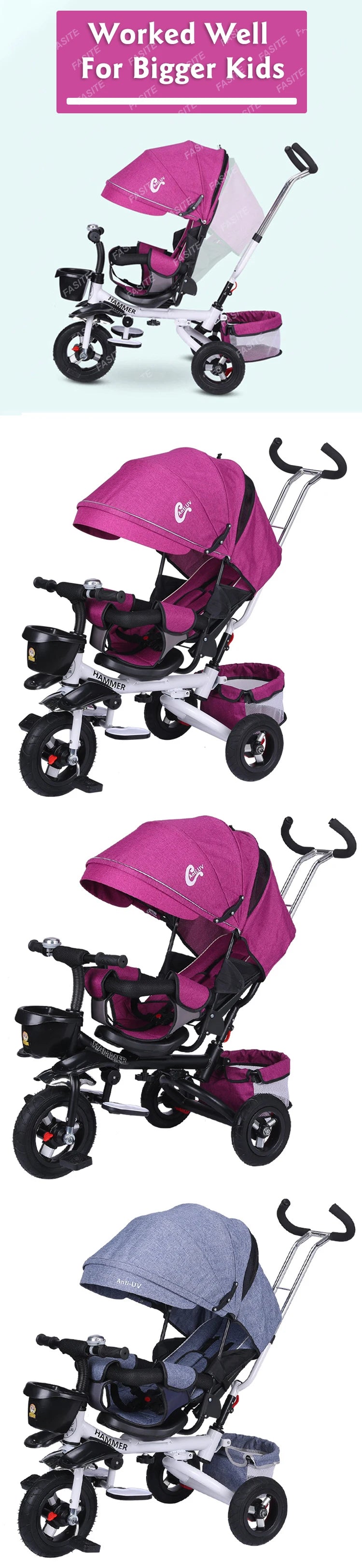 Foldable Kids Tricycle for Ages 1 to 6 ATHLEXES