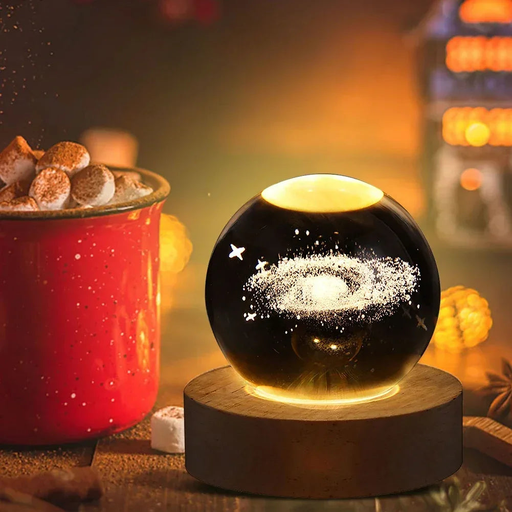 GalaxyGlow 3D Crystal Lamp Night Light ATHLEXES