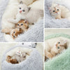 PurrNest Plush Cat Bed: Cozy 2-in-1 Winter Retreat ATHLEXES