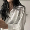 Elegant Casual White Long Sleeve Blouse ATHLEXES