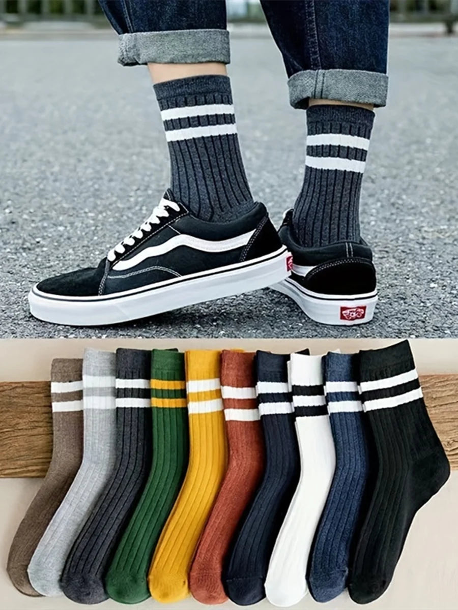 Vintage Fun Athletic Socks for Men - 5 Pairs Set ATHLEXES