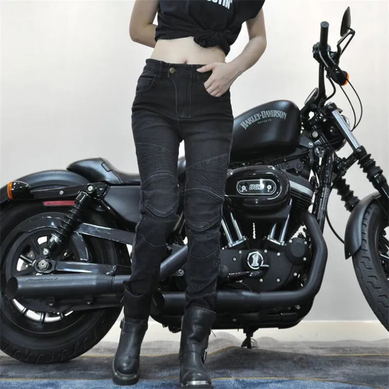 Premium Women's Motorcycle Riding Jeans with Armor ATHLEXES