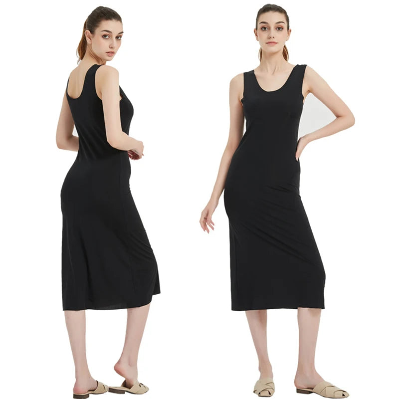 SilkFeel Plus Size Full Slip Dress ATHLEXES