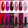 NailArt Pro 6pc UV Gel Polish Kit for Manicure ATHLEXES