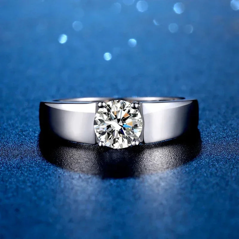 Elite Emerald-Cut Moissanite Men's Ring ATHLEXES