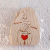 Personalized Wooden Bear Family Puzzle Decor Gift ATHLEXES