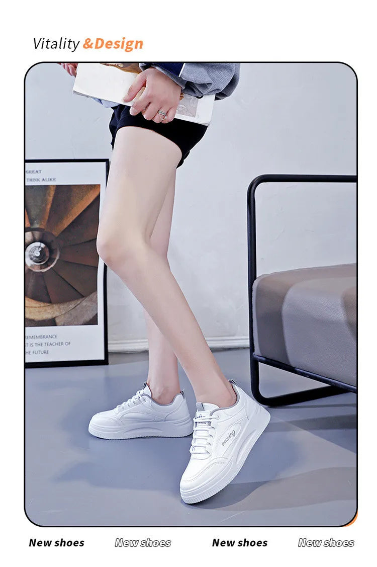Breathable Leather Lace-Up Platform Sneakers for Women ATHLEXES